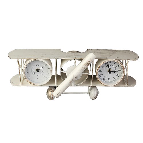 Blechmodell flieger mit uhr - flieger,