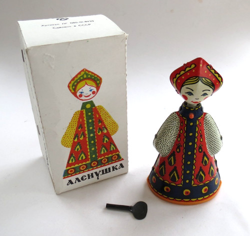 Aufzieh blech tanzpuppe - aufzieh,